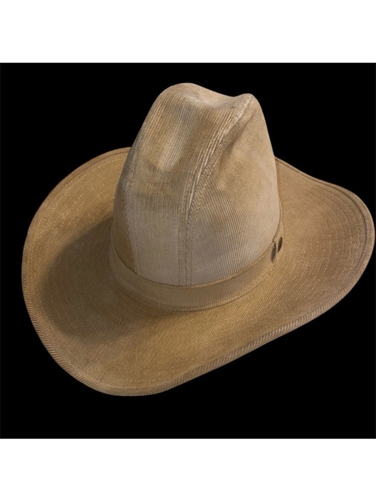 Accessories - Vintage Levi Strauss & Co Cowboy Tan Western Hat Corduroy 7 USA Made